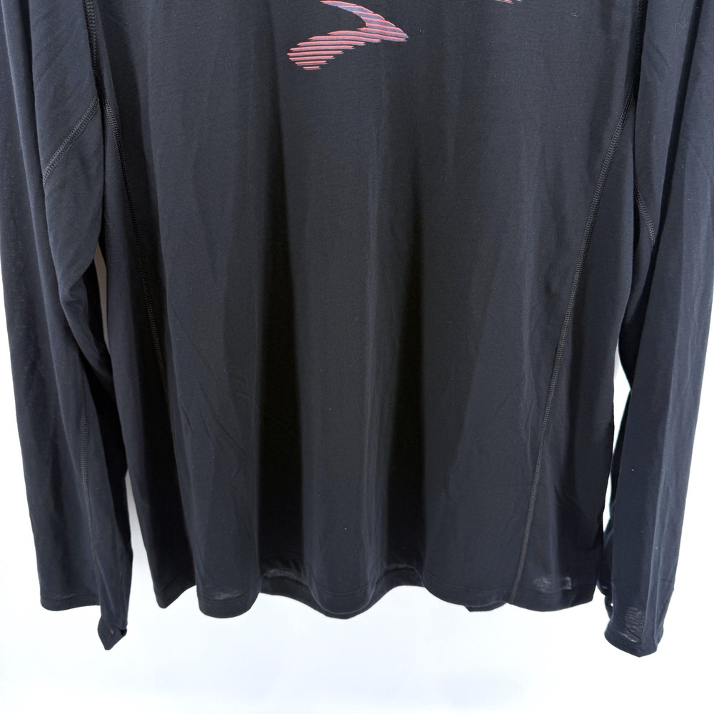 NEW Brooks Distance LS 3.0 Mens XL Running Shirt Black Thumb-Holes Performance - Picture 13 of 13